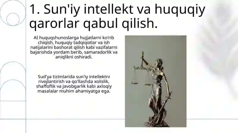 Sun'iy Intellekt va huquqiy tizimlarni Intellektual kengaytirish 3