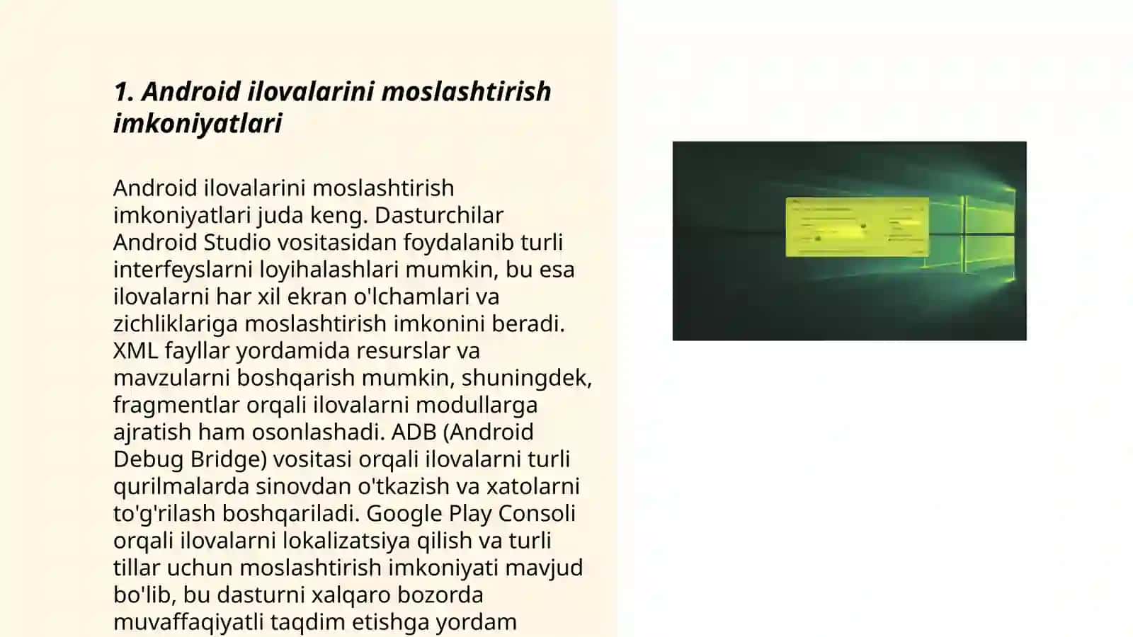 Android, Windows va iOS mobil operatsion tizimlarining xususiyatlari 3