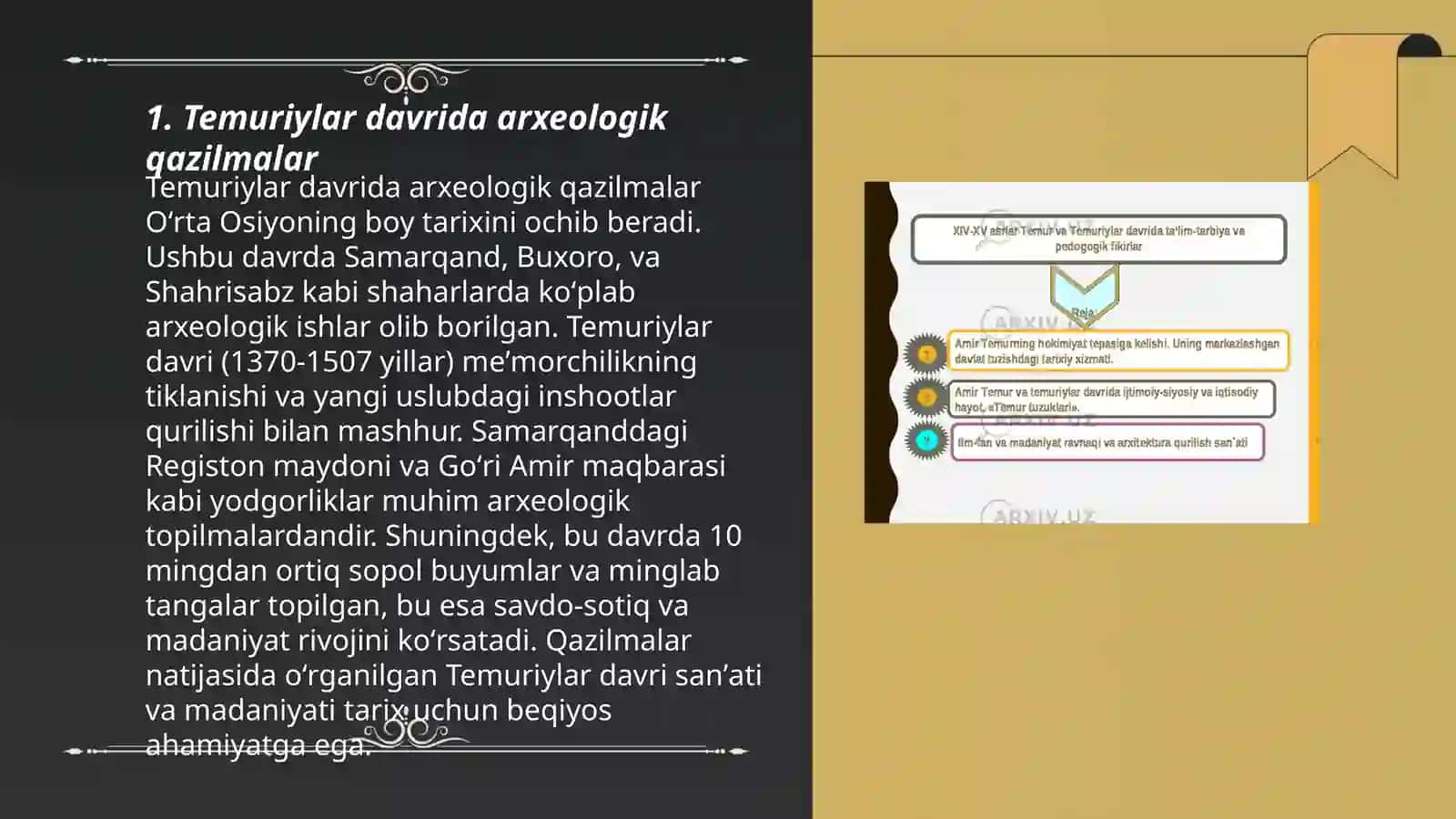 Temuriylar davrida arxiealogiyasi 3