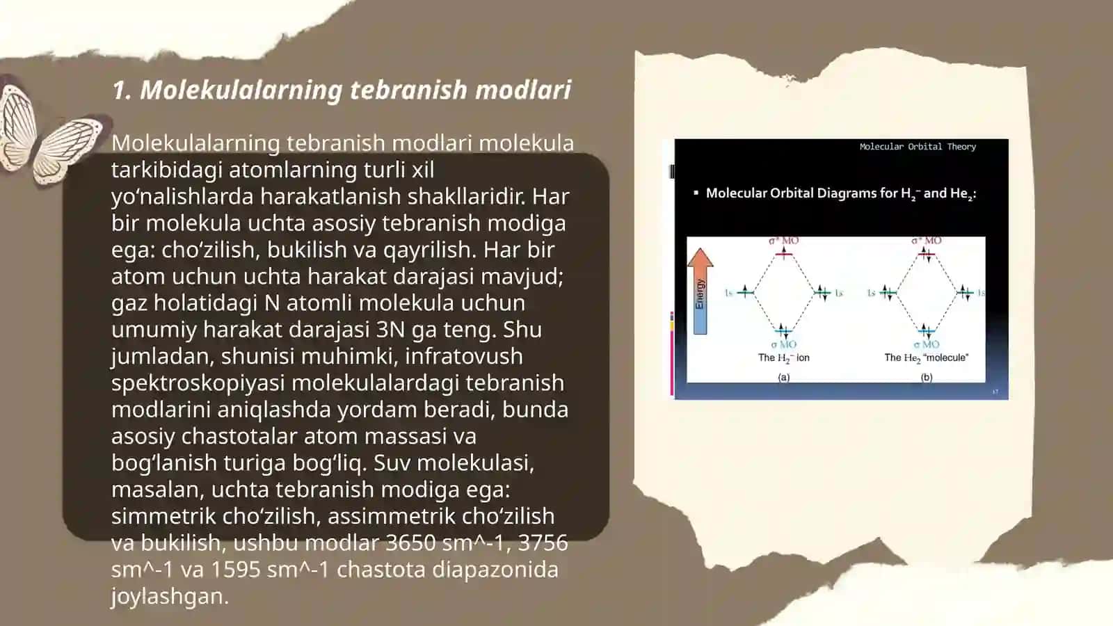 Molekulalarning tebranma harakati va spektri 3