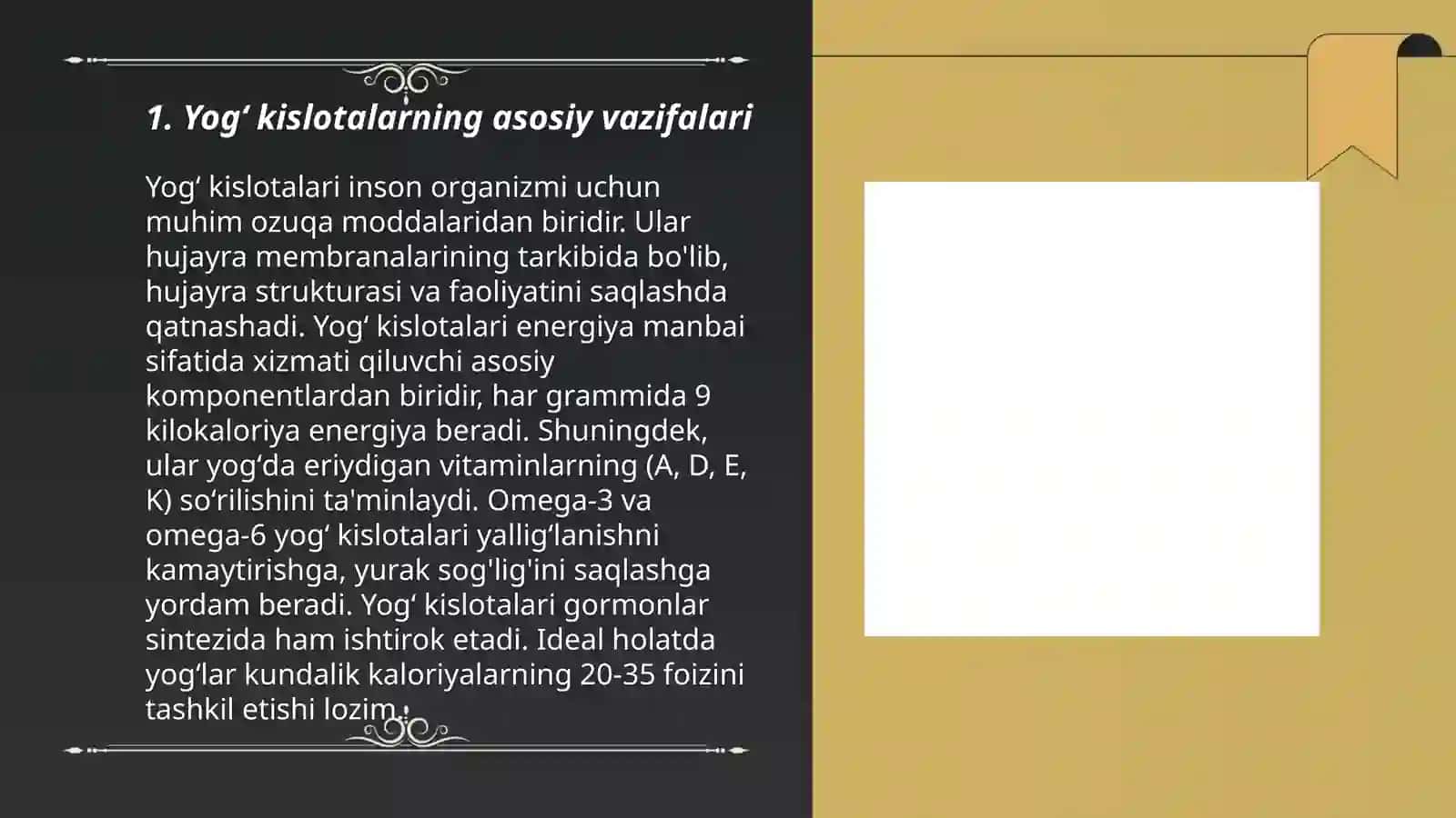 Yogʻ kislotalarining ahamiyatini buzilishi 3