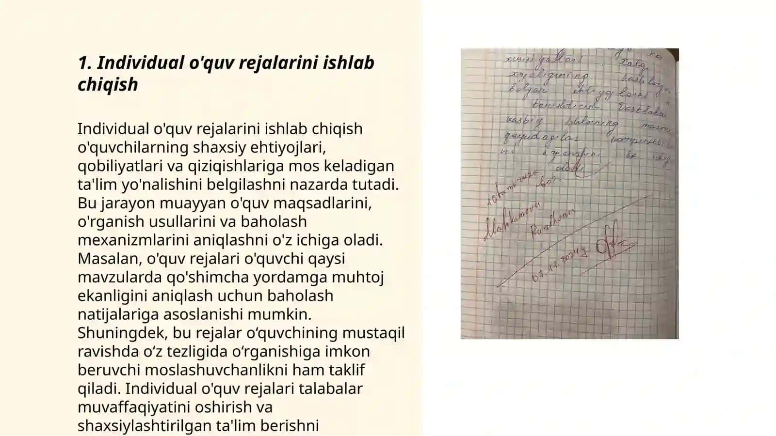 Texnologik ta'lim yo'nalishi 410-22-guruh talabasi Mahkamova Ruxshona 3