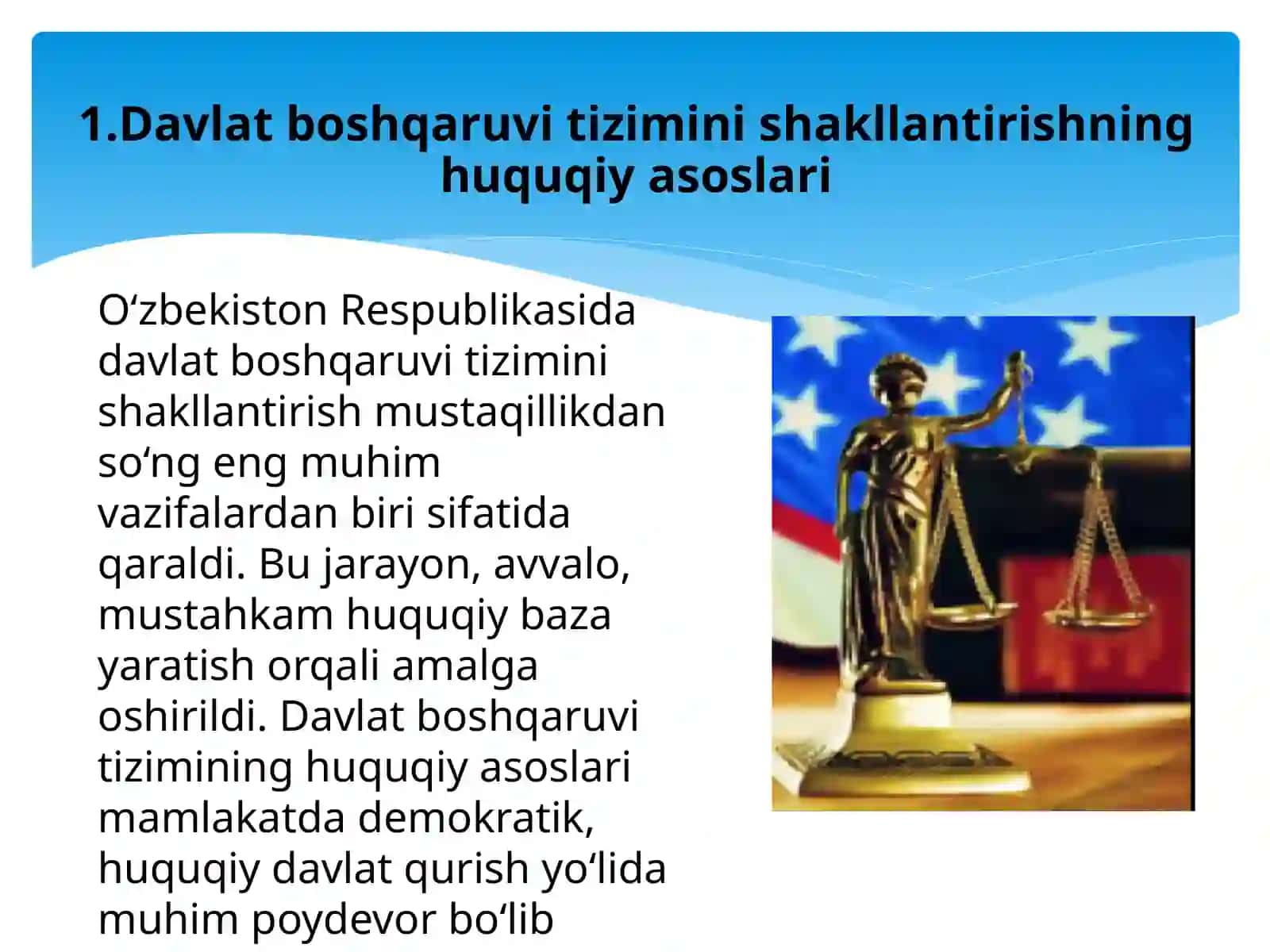MUSTAQILLIK YILLARIDA DAVLAT BOSHQARUVI TIZIMIDA AMALGA OSHIRILGAN ISLOHOTLAR 3