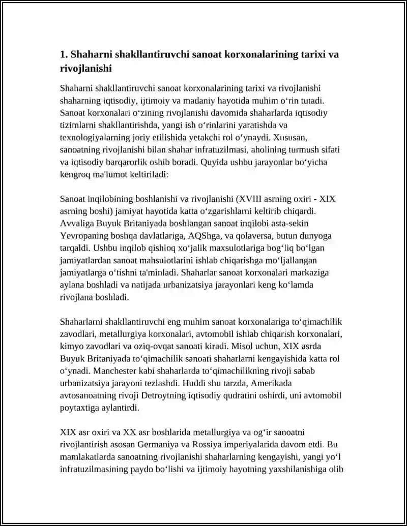SHAHARNI SHAKLLANTRUVCHI SANOAT KORXONALAR 3
