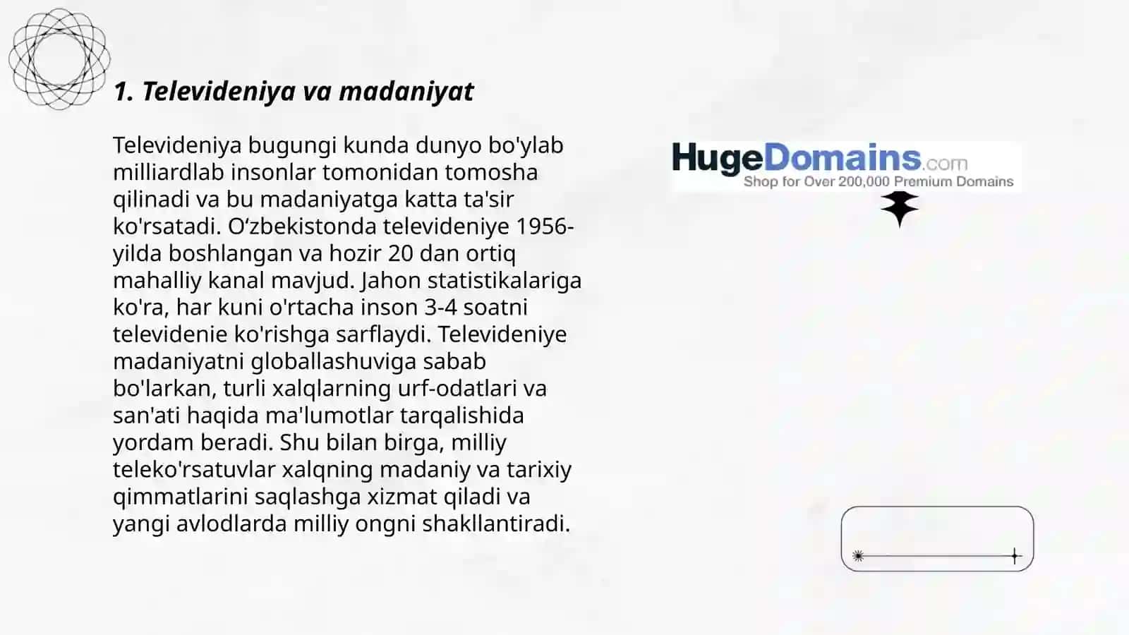 Televideniya va madaniyat 3