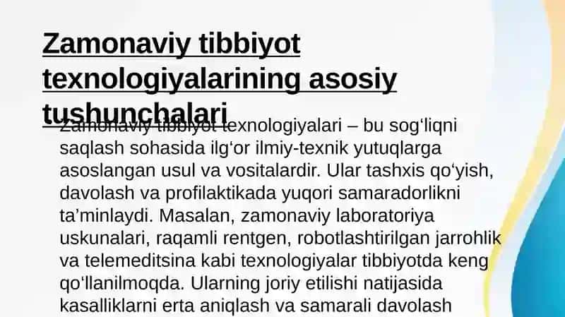 Zamonaviy tibbiyot texnologiyalari. Lotin-yunon atamalarining tibbiyotdagi o'rni 3