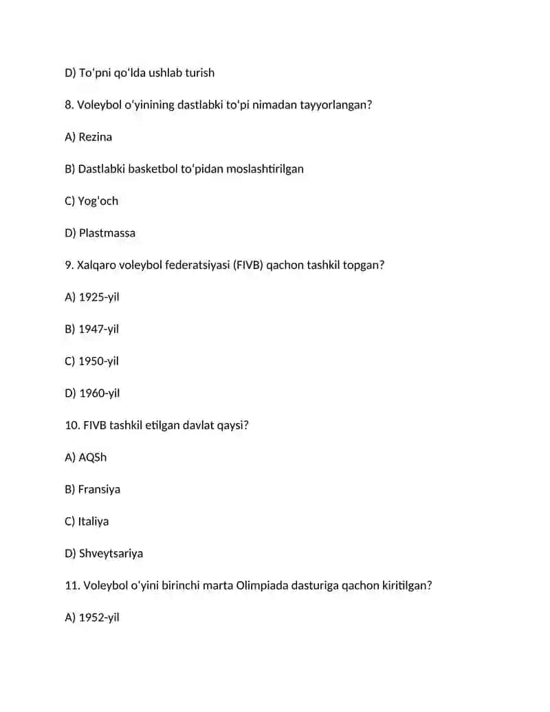 Voleybolning vujudga kelishi va rivojlanish tarixi 3