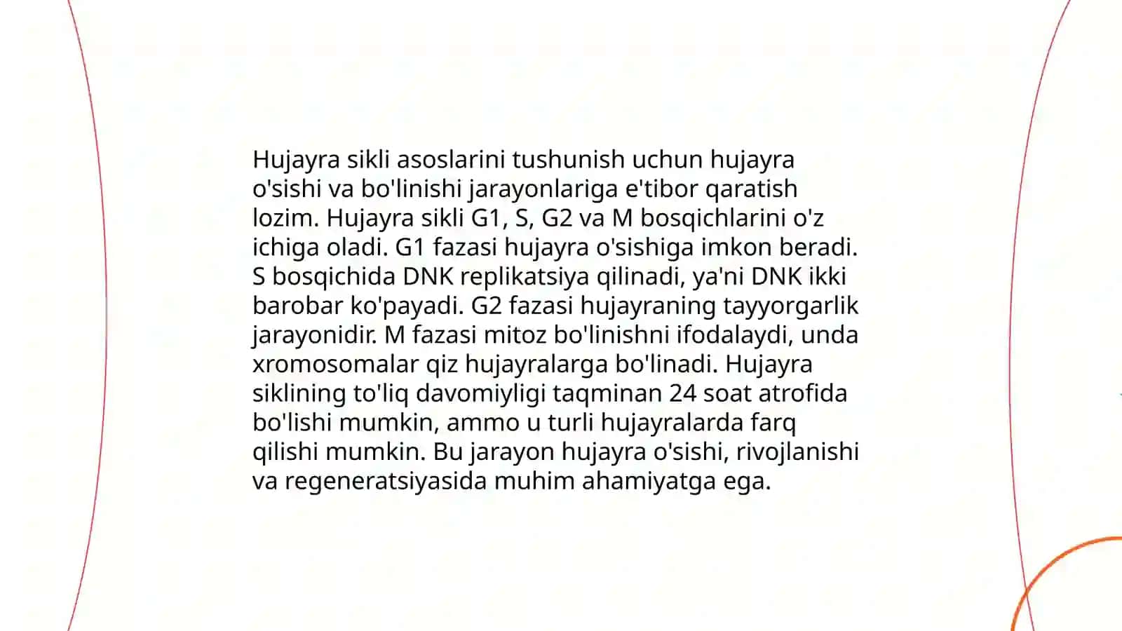 Hujayralarning mitotik va hayotiy sikli. Hujayra proliferatsiyasi. Hujayraning meyotik bo'linishi. Mitoz va meyozning patologiyasi 3