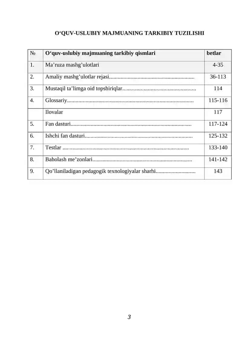 SUZISH VA UNI O‘QITISH METODIKASI 3