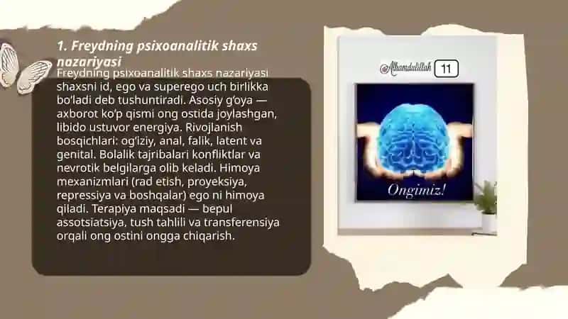 Chet el psixalogiyalarida shaxs nazariyasi 3