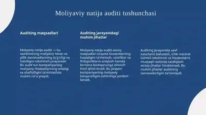 Yakuniy moliyaviy natija auditi 3