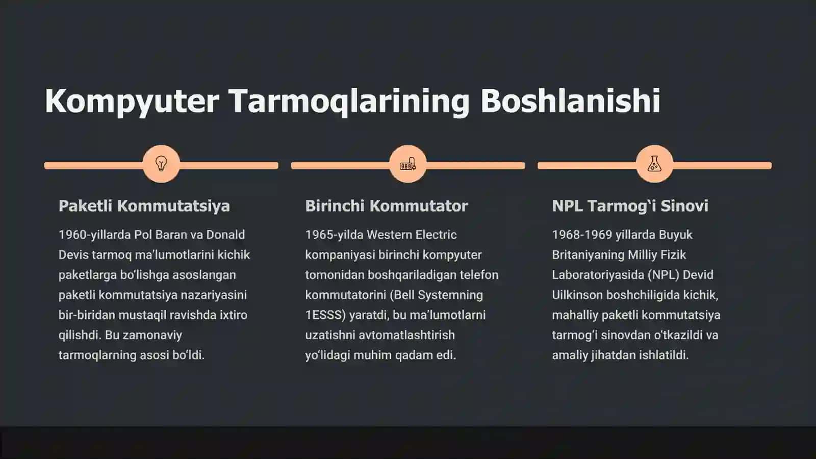 Kompyuter tarmoqlari va internet tarmoqlarining tarixi 3