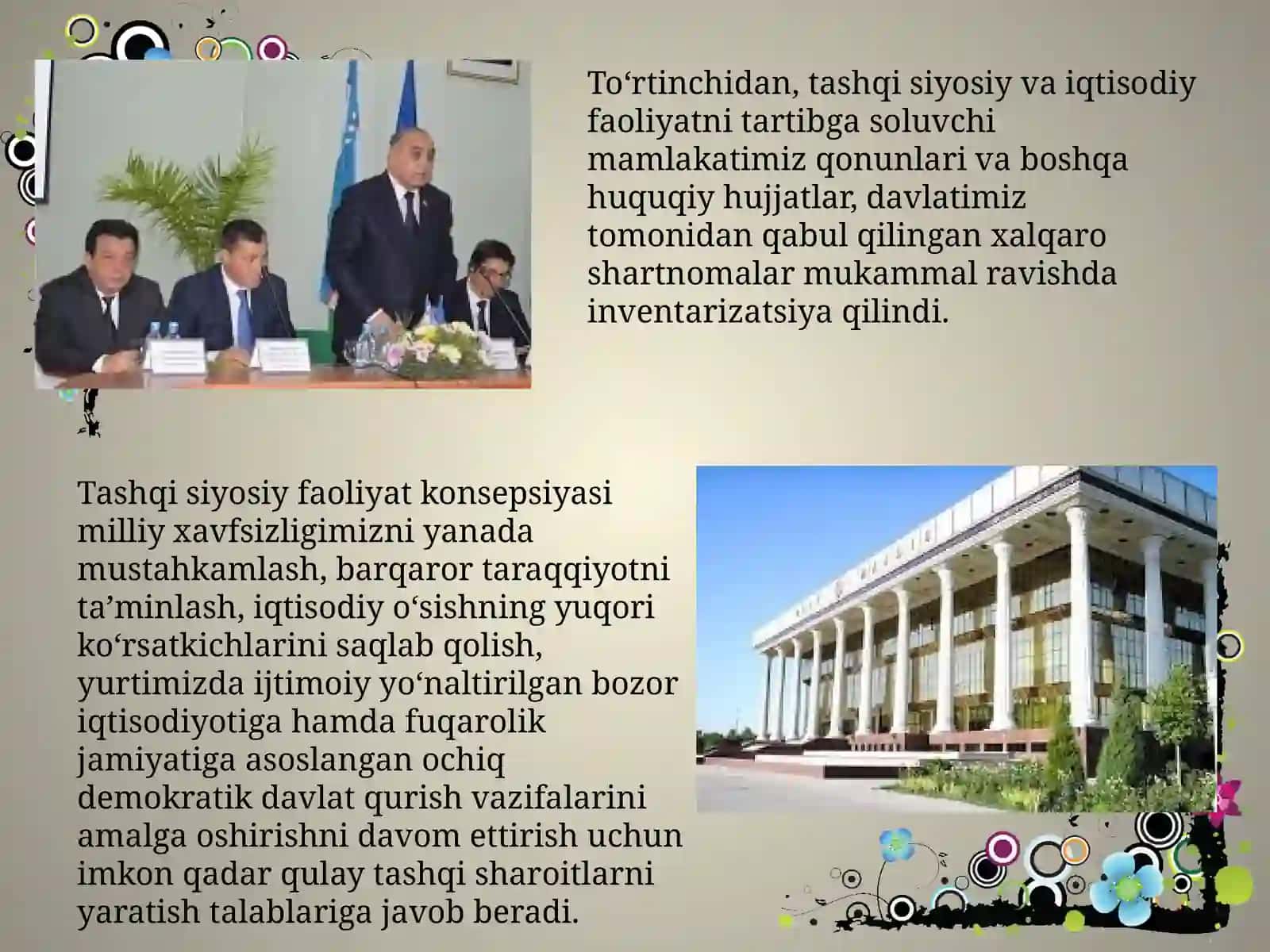 O‘zbekiston Respublikasining tashqi siyosiy faoliyati konsepsiyasi 3