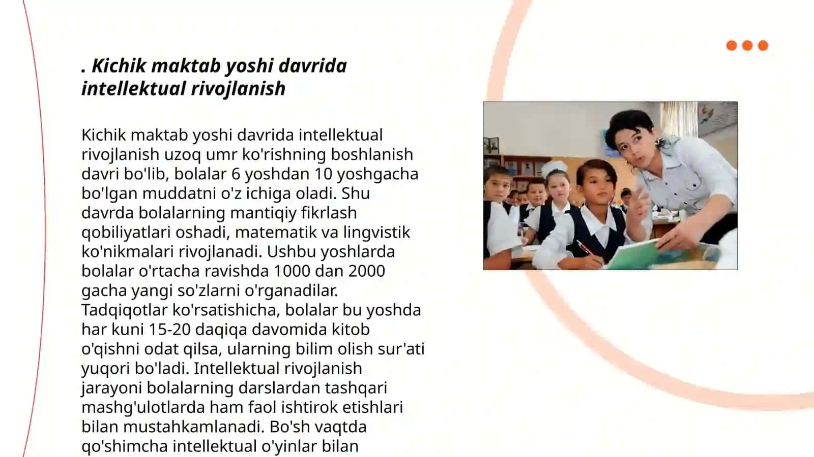 Kichik maktab yoshi davrida psixik rivojlanish 3