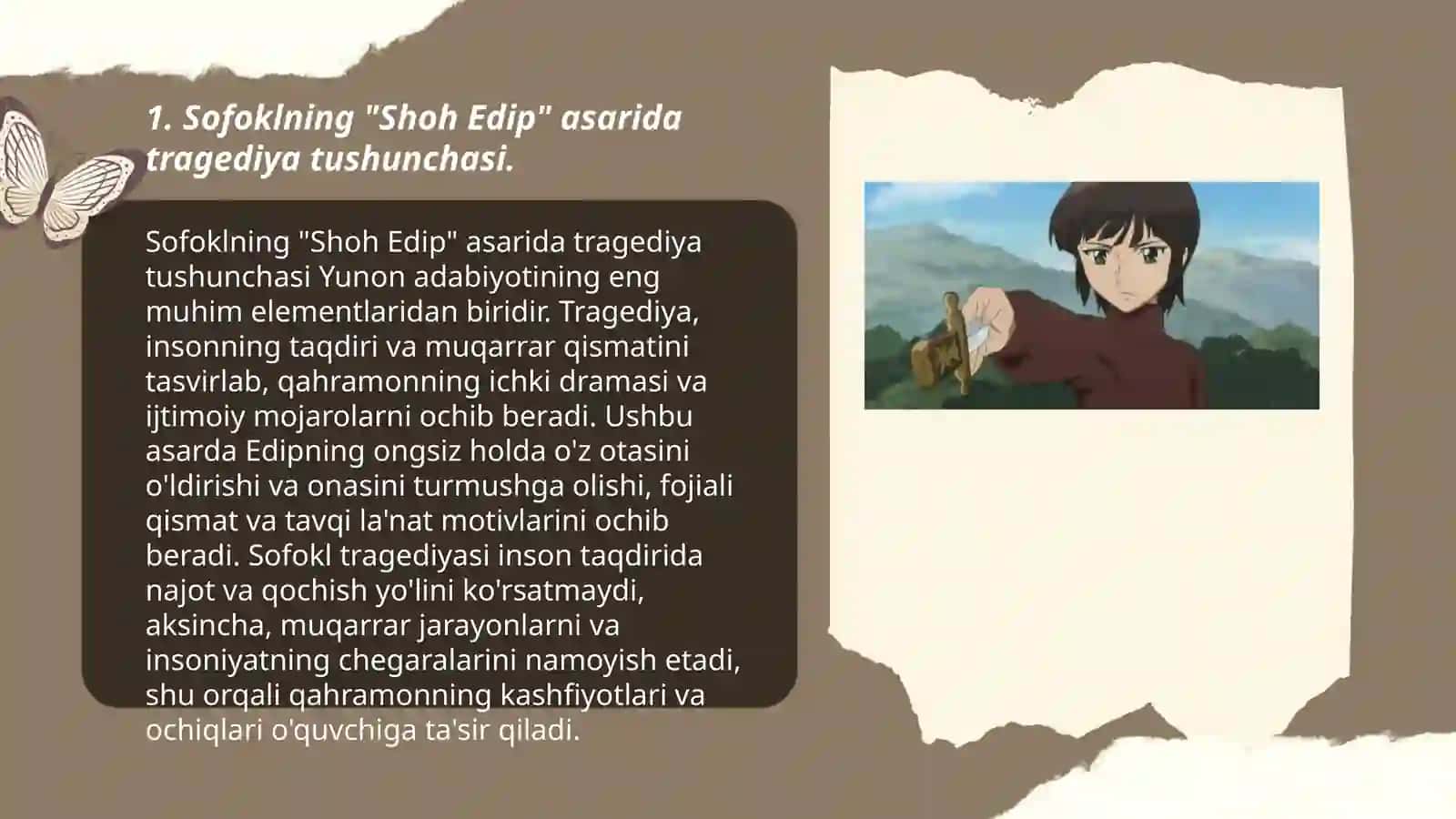 Sofoklning "Shoh Edip" va Firdavsiyning "Shohnoma"asridan "Zol" qissasi tahlili 3