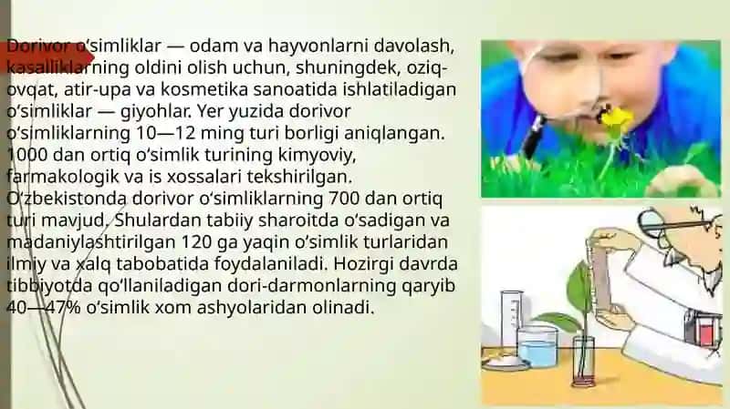 Dorivoro'simliklar bilanzaharlanish holatlari. Tabiiy va sintetik antidotlar. 3