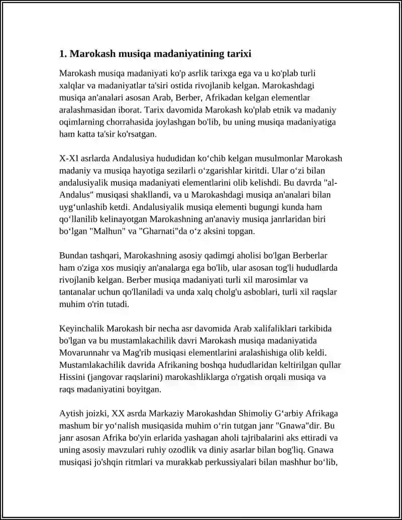 MAROKASH MUSIQA MADANIYATI 3