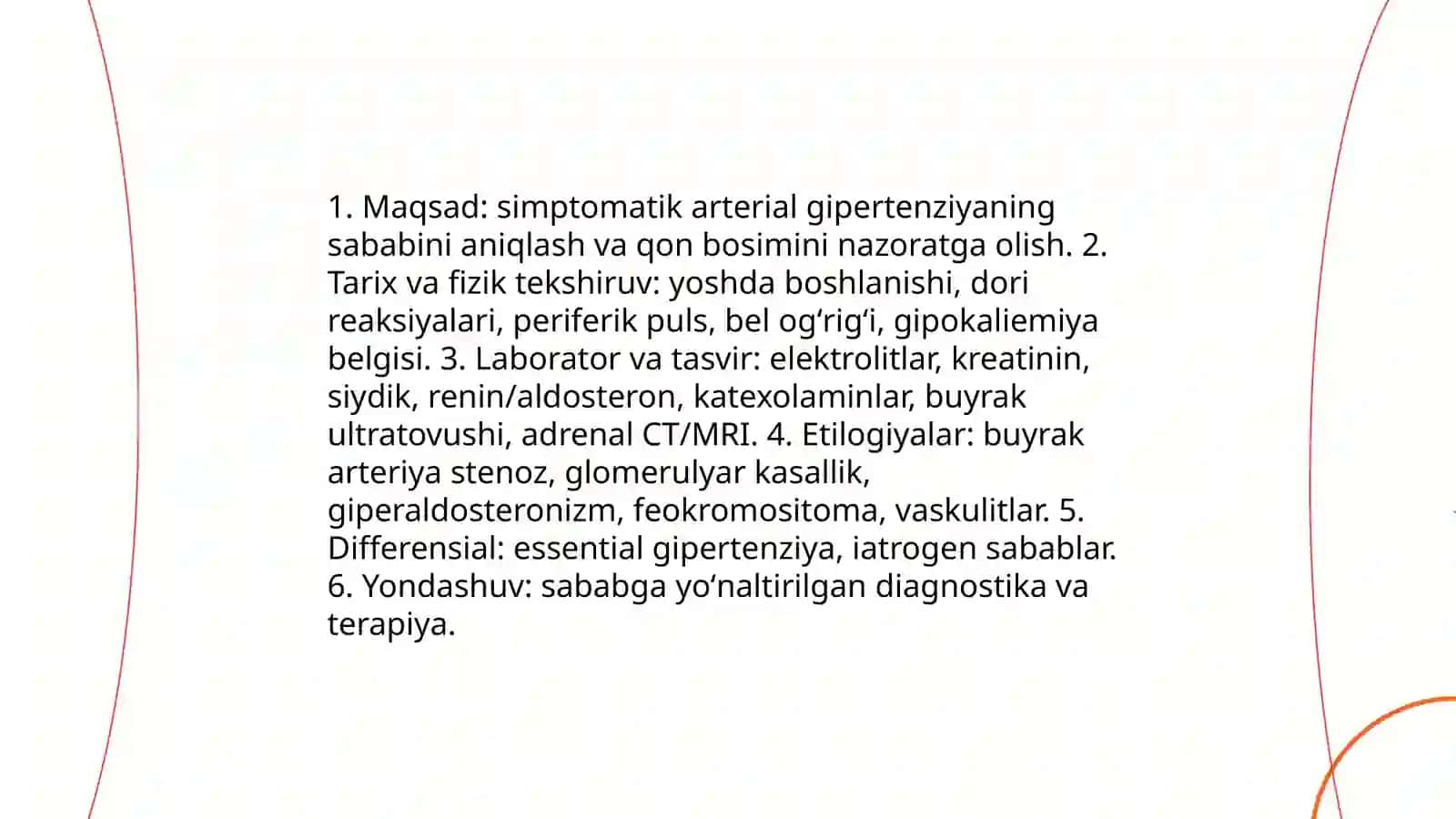 Simptomatik arterial gipertenziyalarning differensial diagnostikasi 3