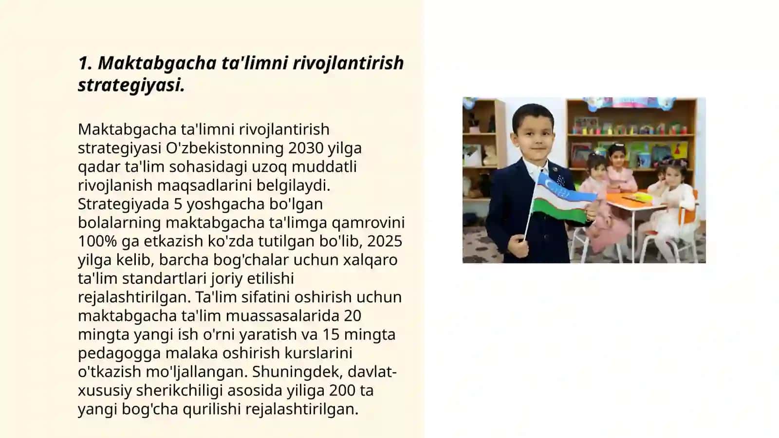 Maktabgacha ta'lim rivojlantirish strategiyasi 3