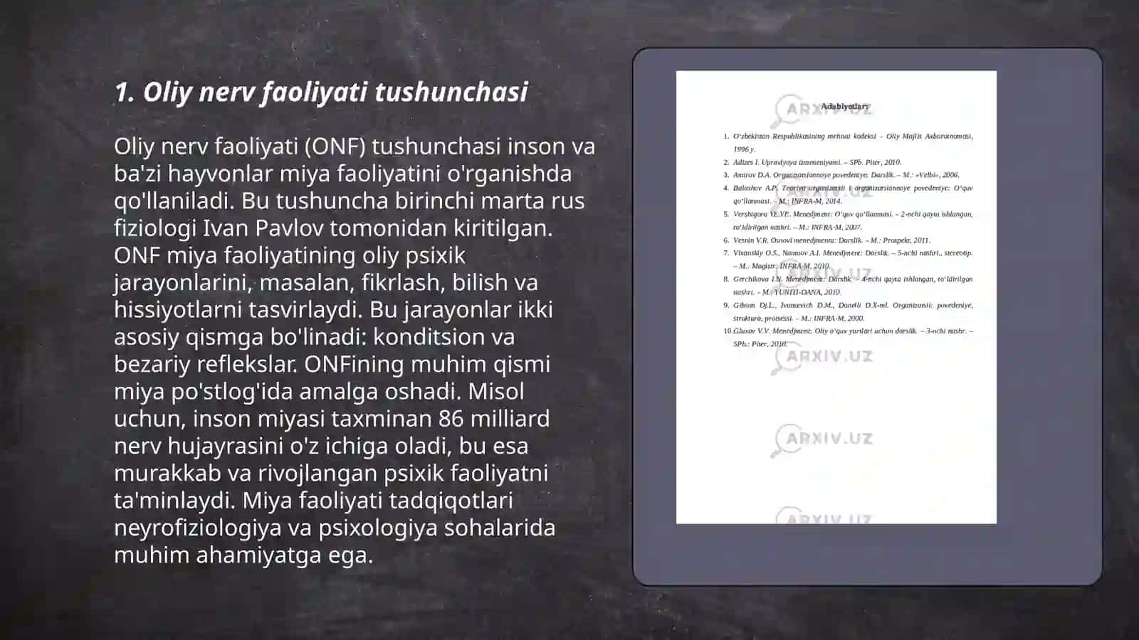 Oliy nerv faoliyati.Xulqning tug'ma va ortililgan shakillari.shartli reflikslar.Oliy nerv faoliyatining tiplari 3