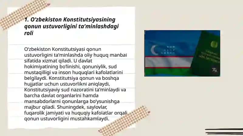 Oʻzbekistonda qonun ustivorligini ta'minlashning demokratik asoslari 3