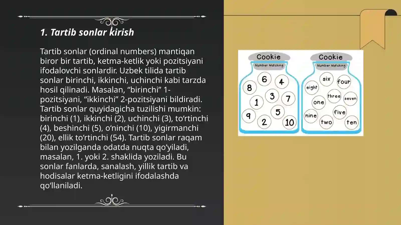 Tartib sonlar 3