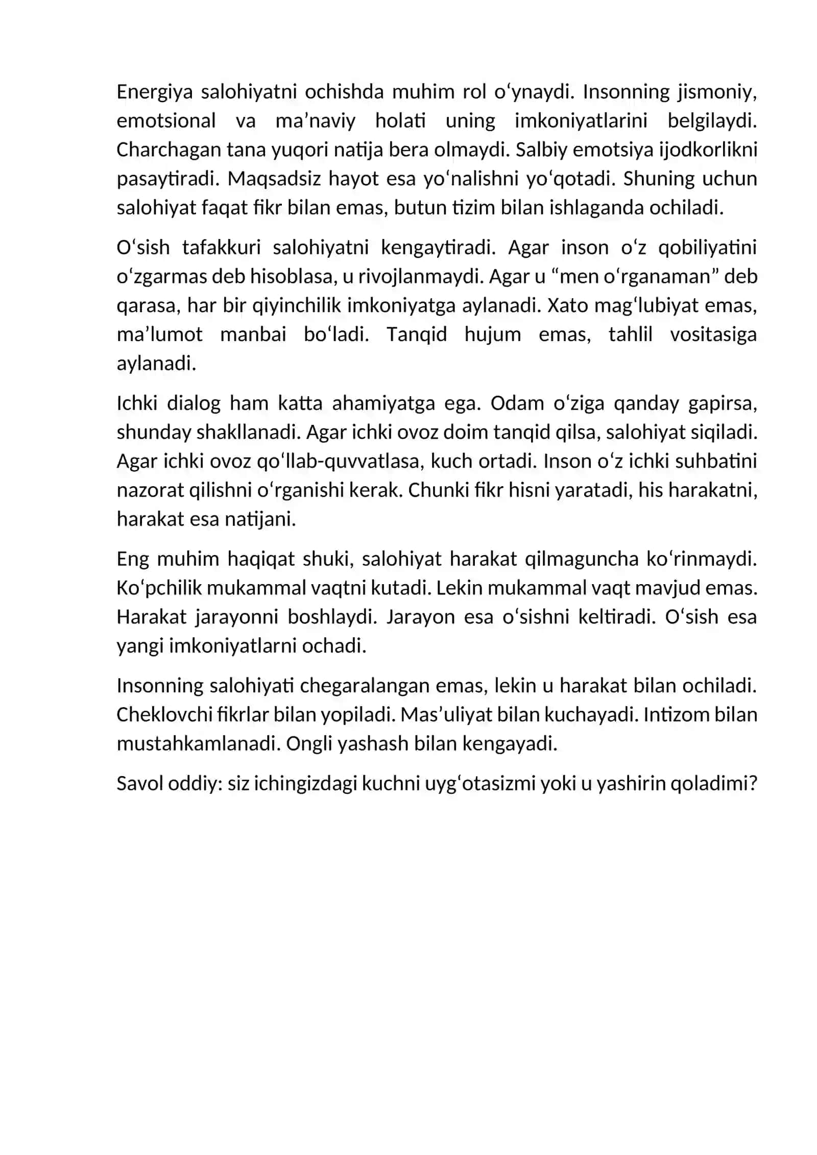 "Shaxsiy rivojlanish va motivatsiya" kitobi 3