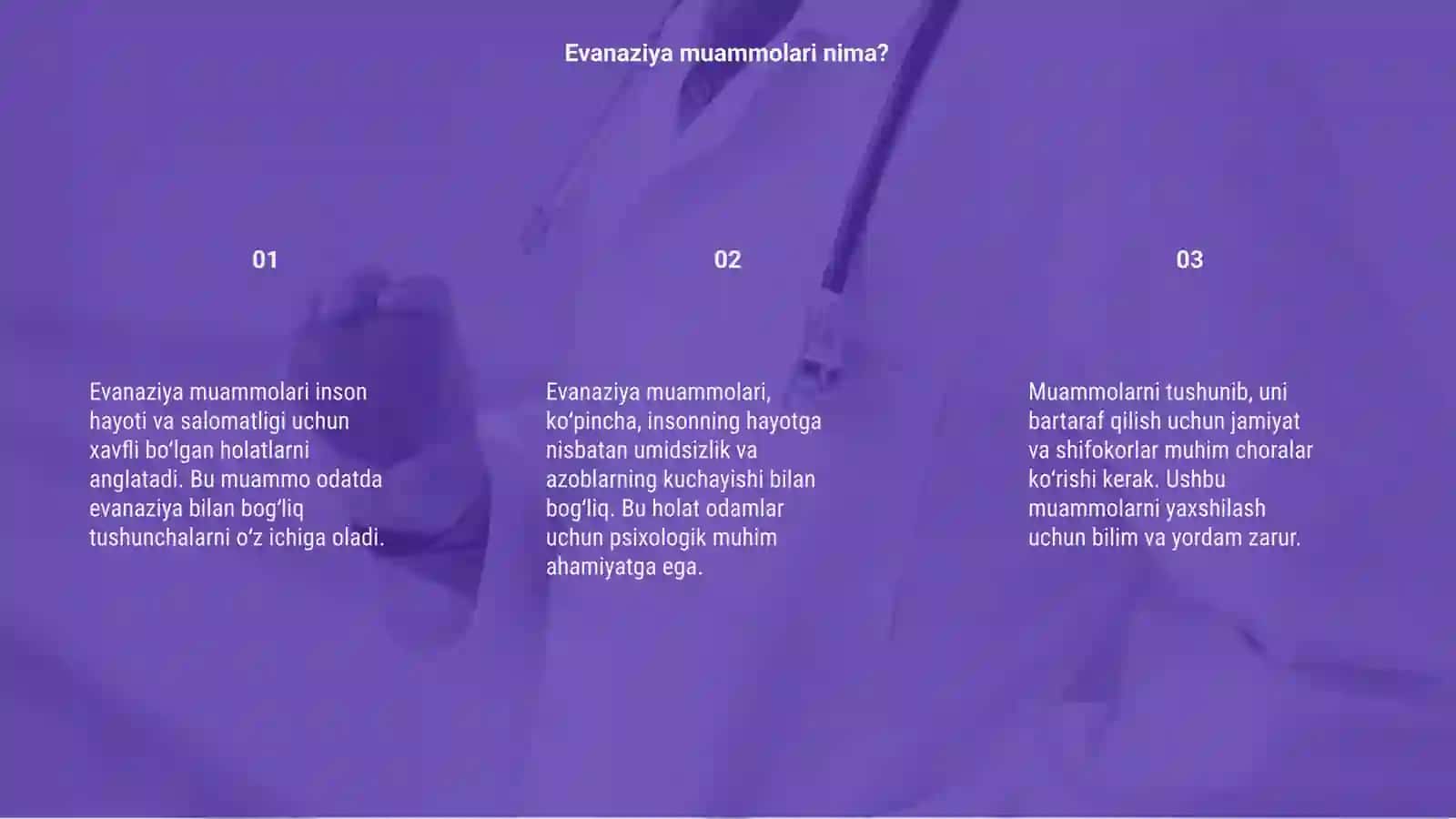 Evanaziya muammolari 3