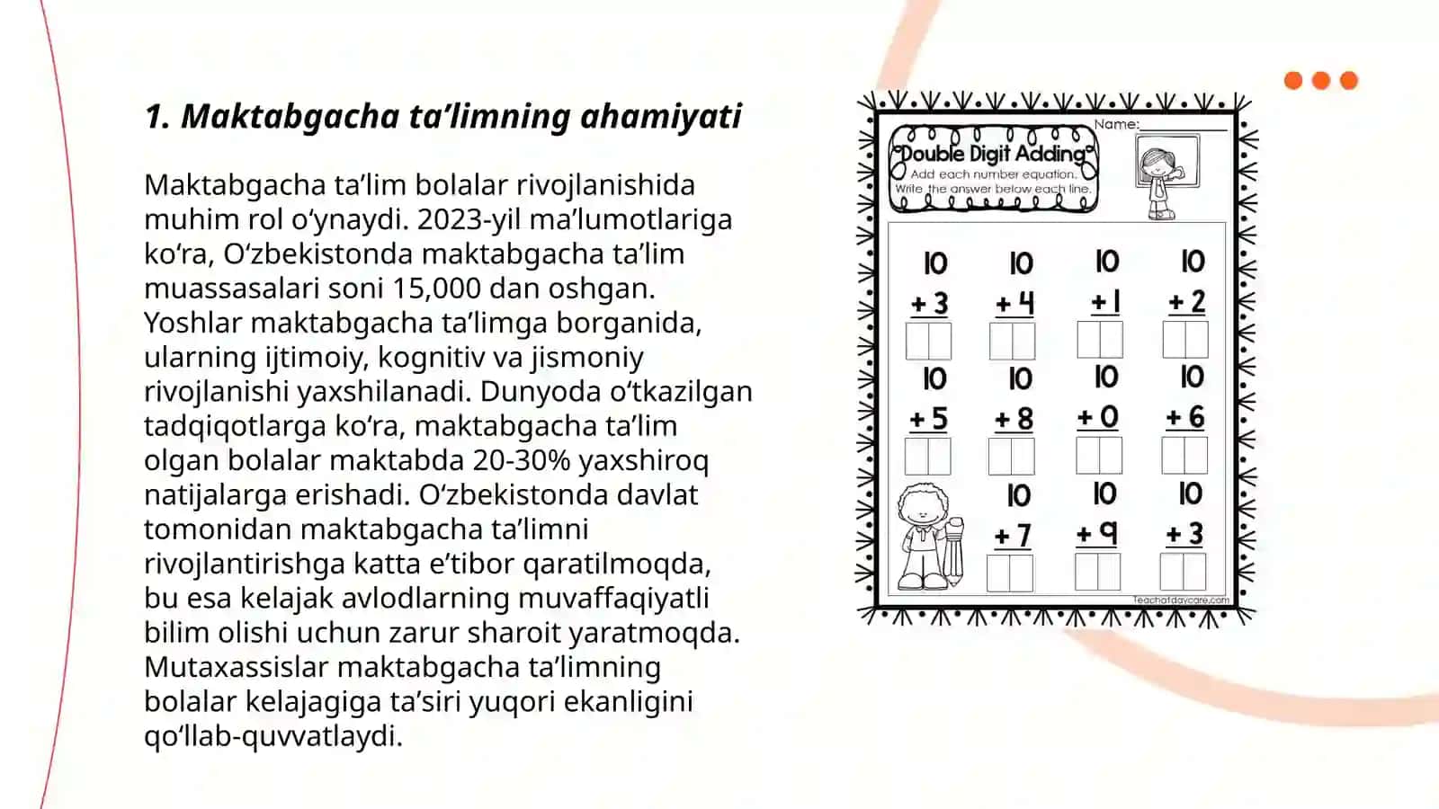 Maktabgacha taʼlim-uzluksiz taʼlimning boshlangʻich boʻgʻini 3