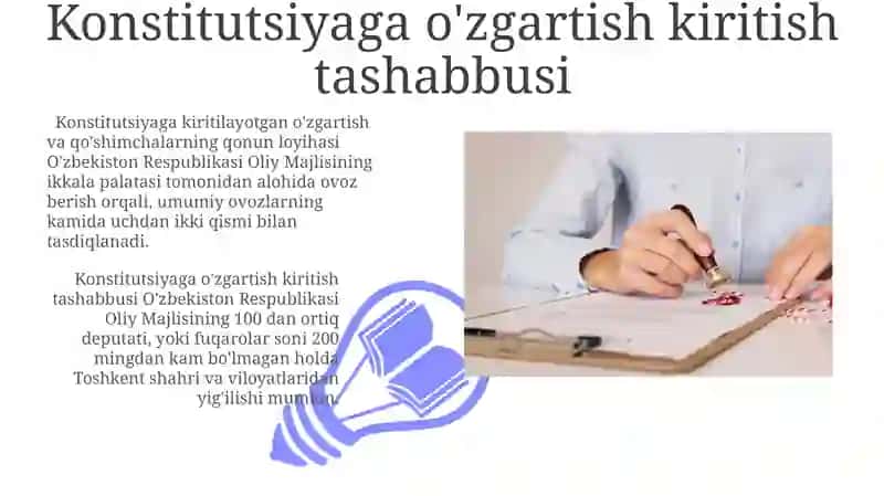 Konstitutsiyaga O'zgartish va Qo'shimchalar Kiritish Tartibi 3