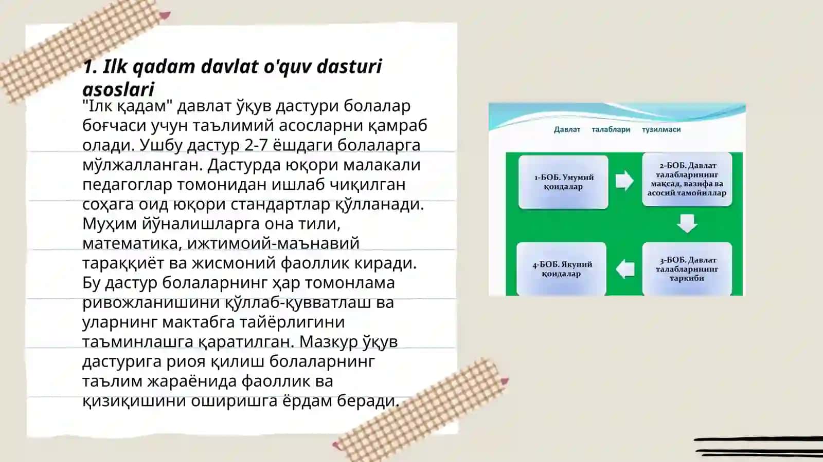 Ilk qadam davlat õquv dasturi asosida rivojlantiruvchi markazlarni tashkil etish 3