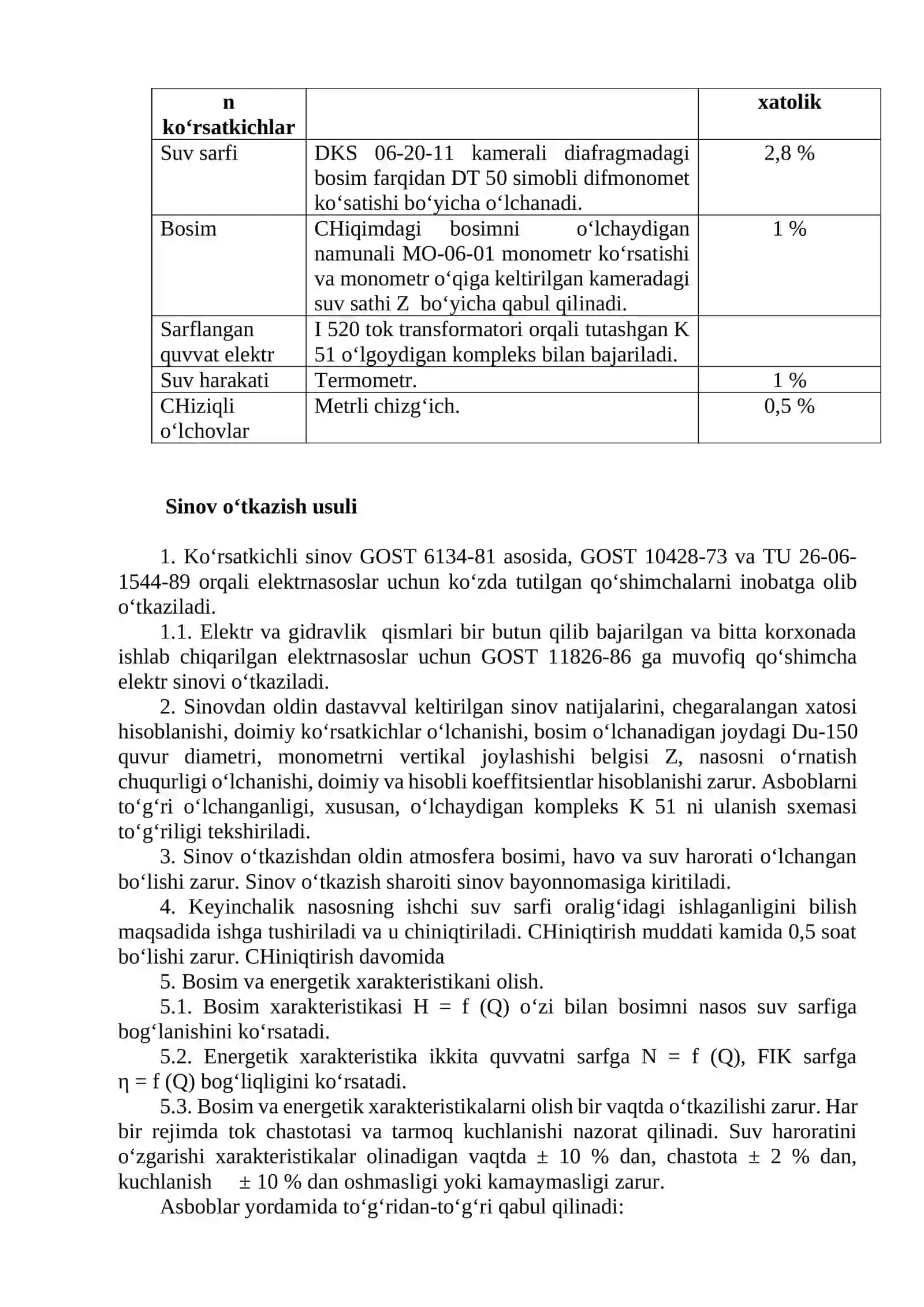 Quduqli nasos qurilmalari sxemasi va tarkibini tanlash 3