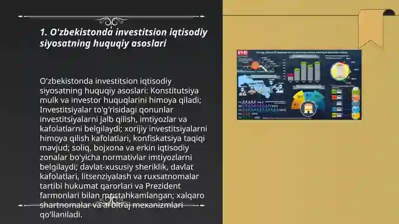 O'zbekistonda invistitsiyon iqtisodiy siyosat 3