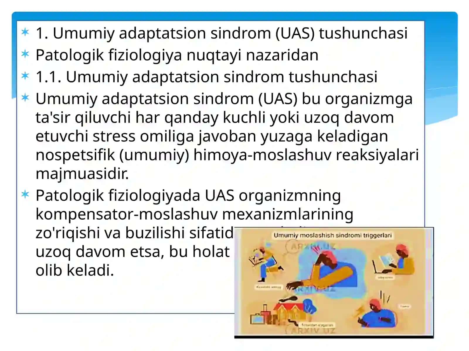 Umumiy adaptatsion sindrom’’mavzusi 3
