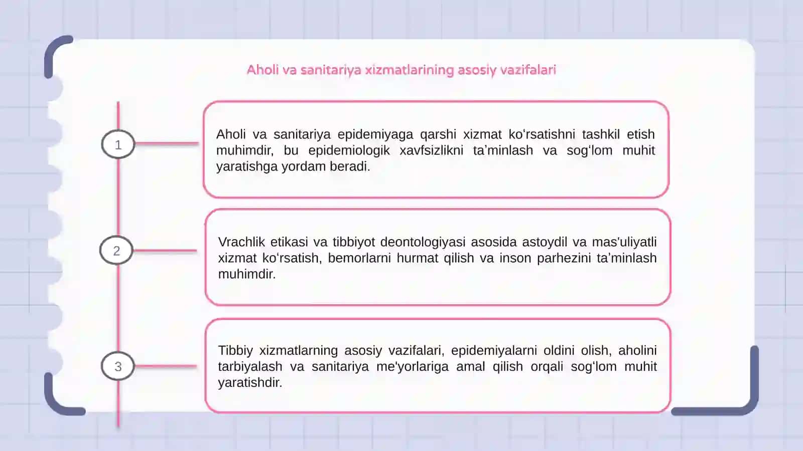 Aholi va sanitariya xizmatlarining asosiy vazifalari 3