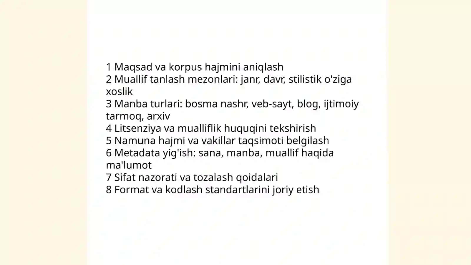 Mualliflik korpusi ustida ishlash 3
