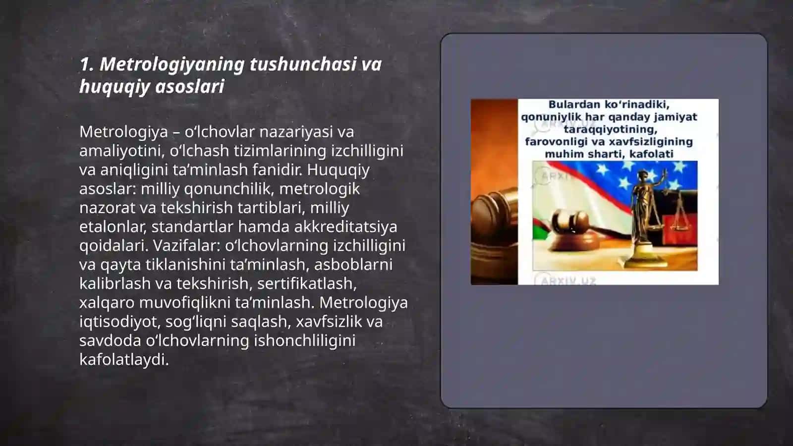 Metrologiyaning tashkiliy huquqiy asoslari va asosiy vazifalari 3