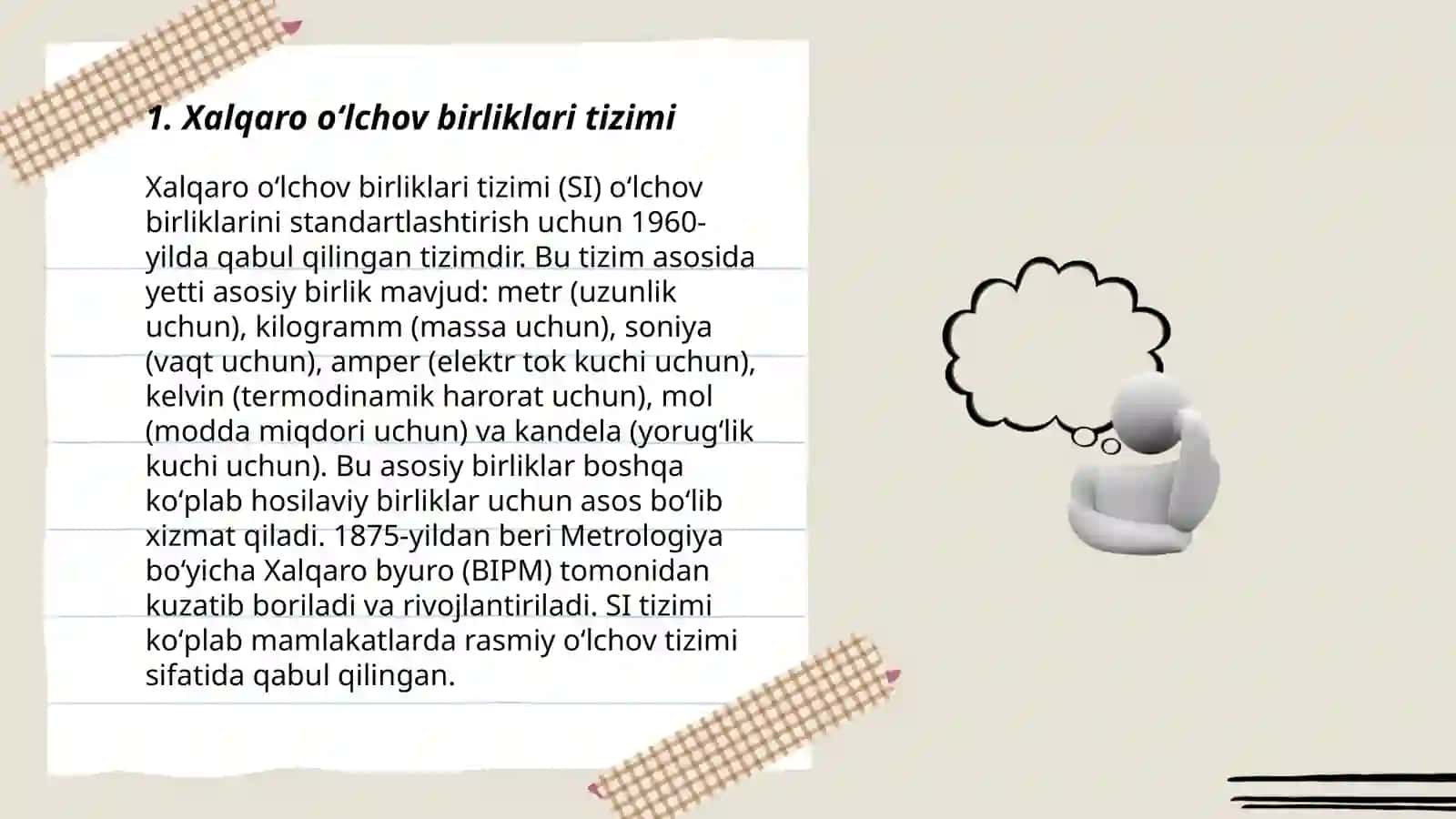 Xalqaro oʻlchov birlikdagi bogʻliqlik 3