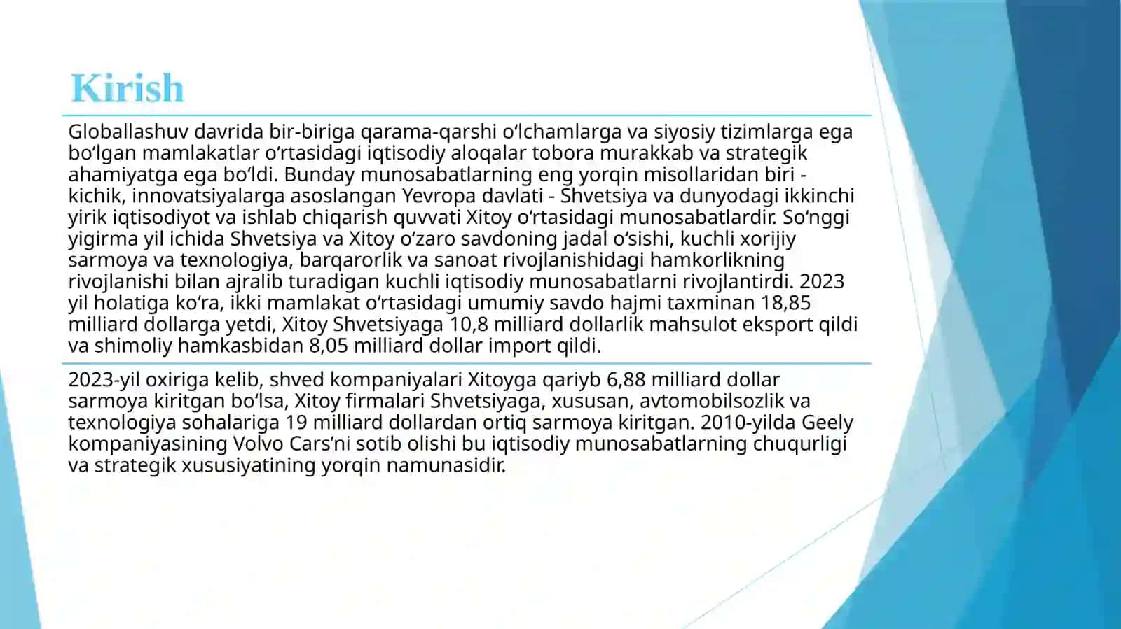 ESSE №2"TASHQI IQTISODIY FAOLIYATDA TAHLILIY ISHLAR" 3
