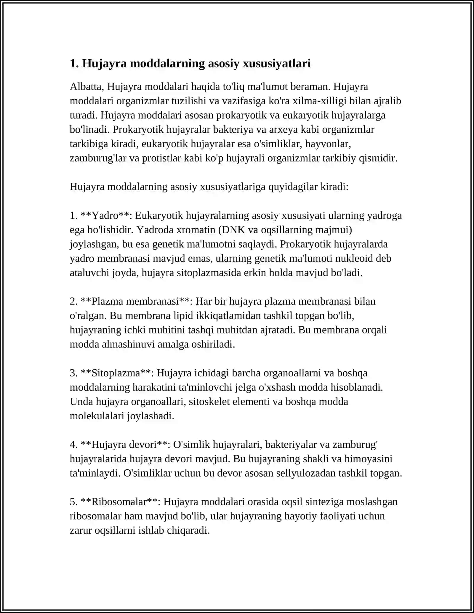 HUJAYRADA MODDALAR,ENERGIYA VA MA'LUMOTLAR OQIMI. HUJAYRA PROFLIFATSIYA MUAMMOLARINING TIBBIYOTDAGI RO'LI 3
