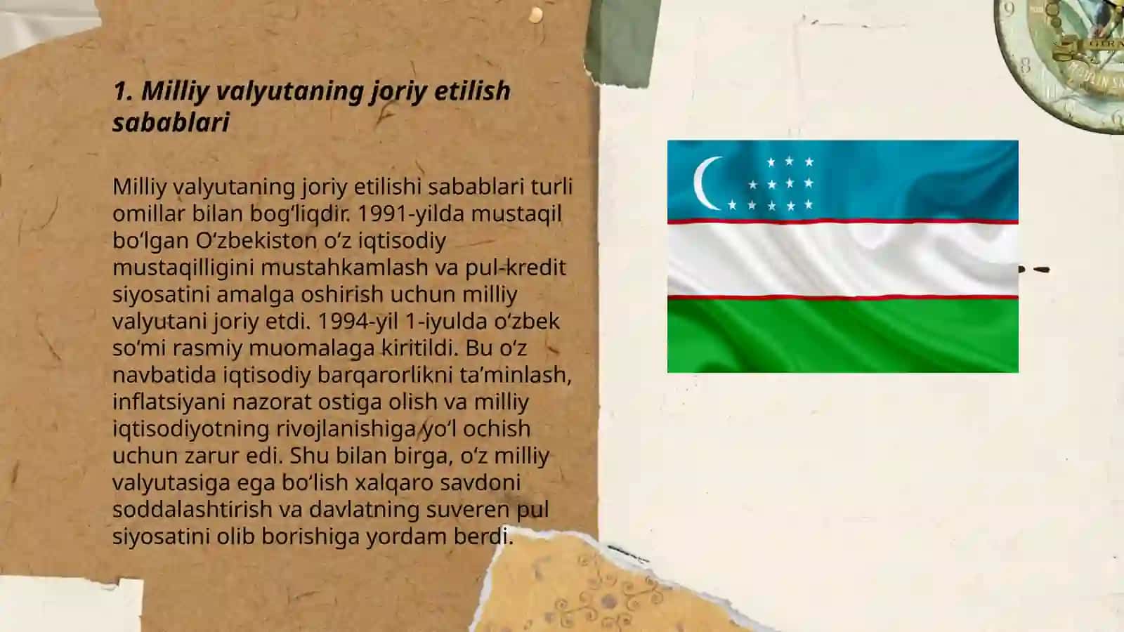 Milliy valyutaning joriy etilish sabablari 3