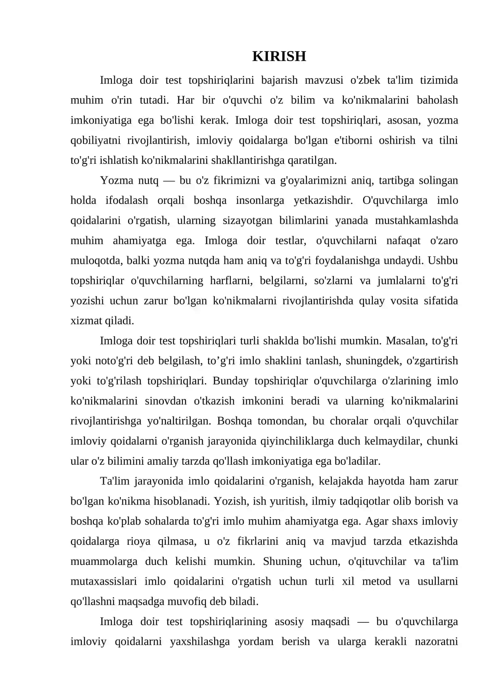 IMLOGA DOIR TEST TOPSHIRIQLARINI BAJARISH 3
