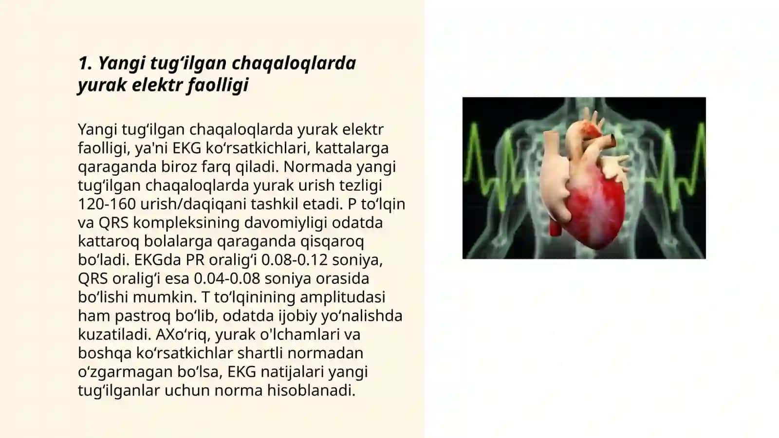 Yangi tugʻilgan chaqaloqlarda EKG ni òziga xos xususiyatlari 3