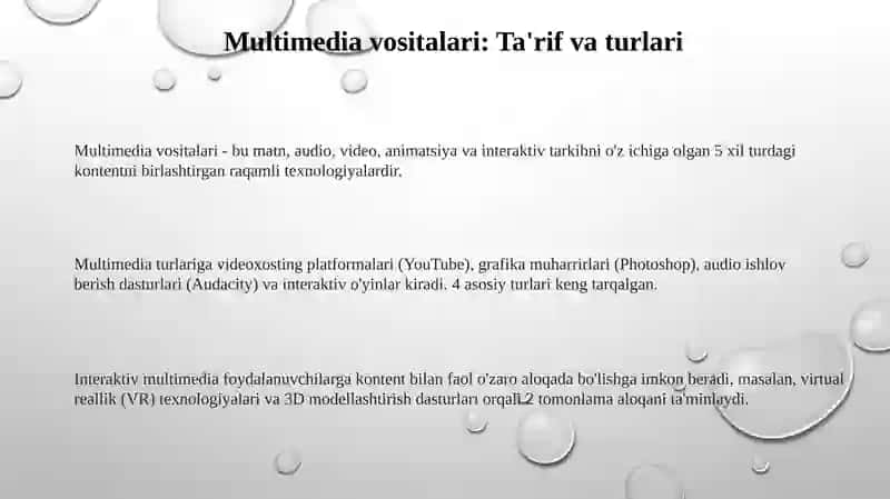 Multimedia vositalarivaularningahamiyatio‘rganish 3