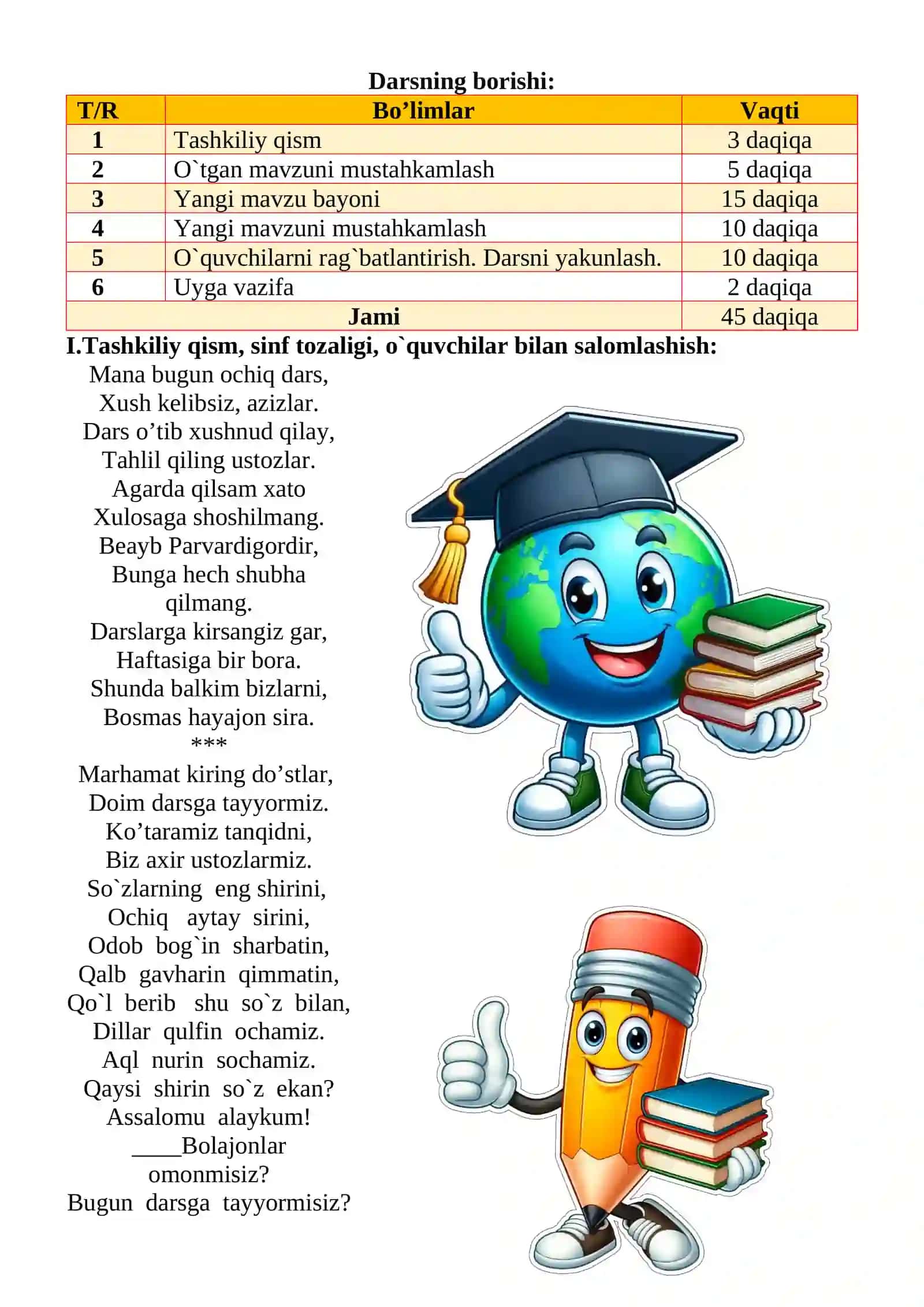 So‘zlarni o‘zaro bog‘lovchi qo‘shimchalar mavzusini mustahkamlash mavzusida 3-sinf Ona tili fanidan dars ishlanmasi 3