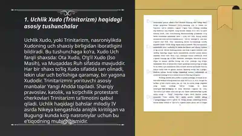 Uchlik Xudo (Trinitarizm) haqidagi asosiy tushunchalar 3