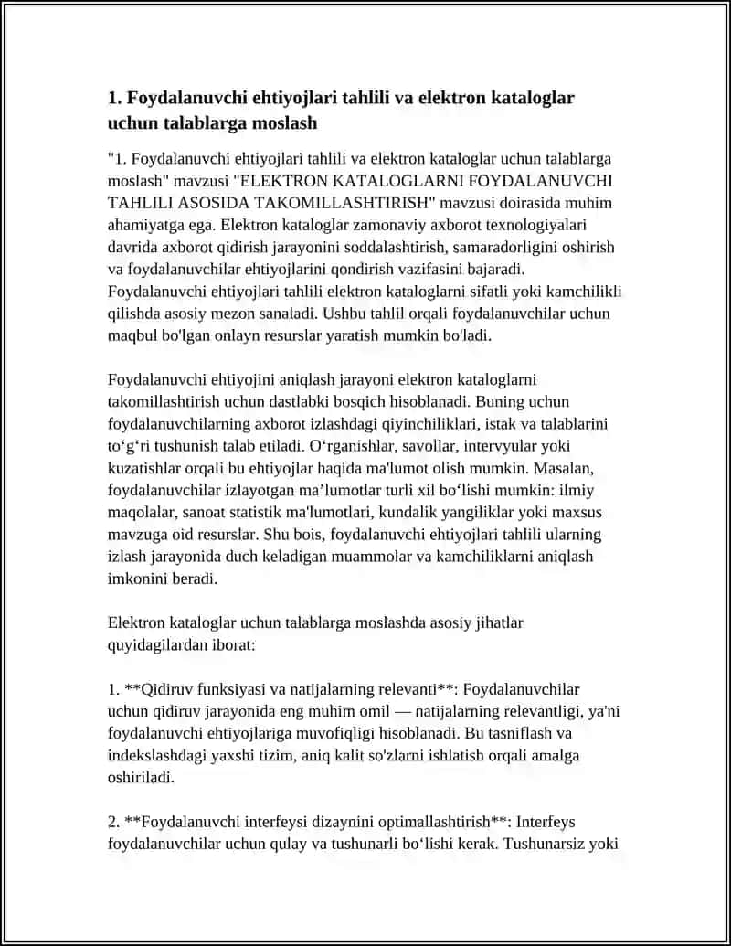 ELEKTRON KATALOGLARNI FOYDALANUVCHI TAHLILI ASOSIDA TAKOMILLASHTIRISH 3