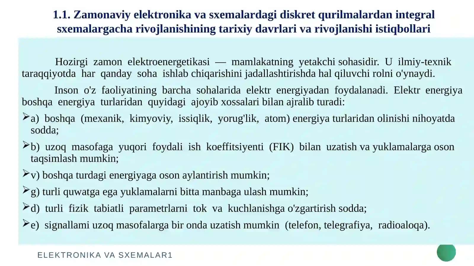 Zamonaviy elektronika va sxemalardagi diskret qurilmalardan integral sxemalargacha rivojlanish tarixiy davrlari va rivojlanishi istiqbollari 3