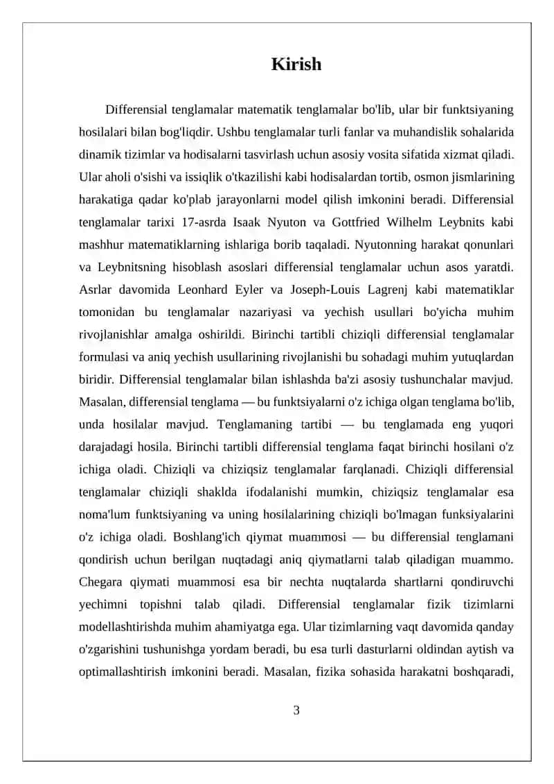 Differensial tenglamalar 3