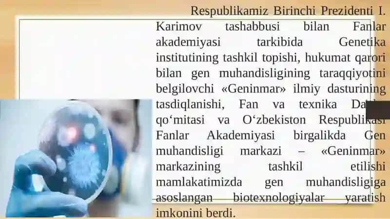 O‘zbekistondagenmuhandisligivabiotexnologiyafaniyutuqlari 3